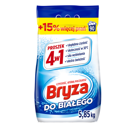 Bryza 4w1 proszek do Białego 5,85kg / 90 prań