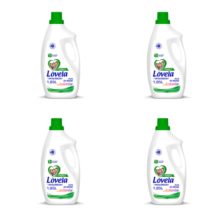 Lovela FAMILY Płyn do Prania Color 1,85 l X4