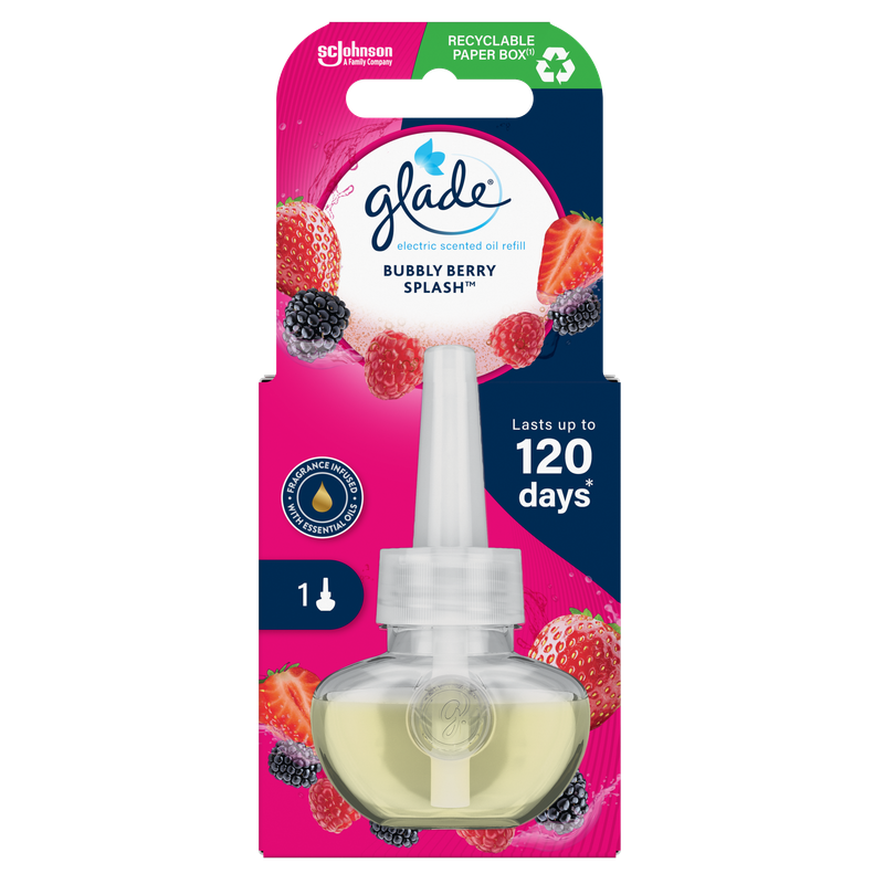 Glade® Electric scented oil - Bubbly Berry Splash, zapas do elektrycznego odświeżacza powietrza 20ml