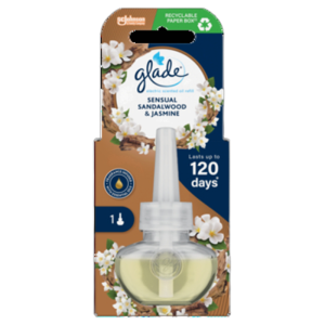 Glade® Electric scented oil - Sensual Sandalwood & Jasmine, zapas do elektrycznego odświeżacza powietrza 20ml