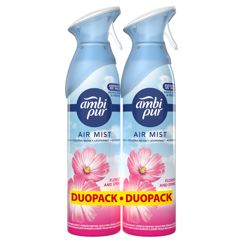 Ambi Pur Flowers & Spring Odświeżacz powietrza w sprayu 2 x 185 ml