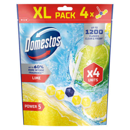 Domestos Kostka toaletowa Power 5 Lime 4x50g