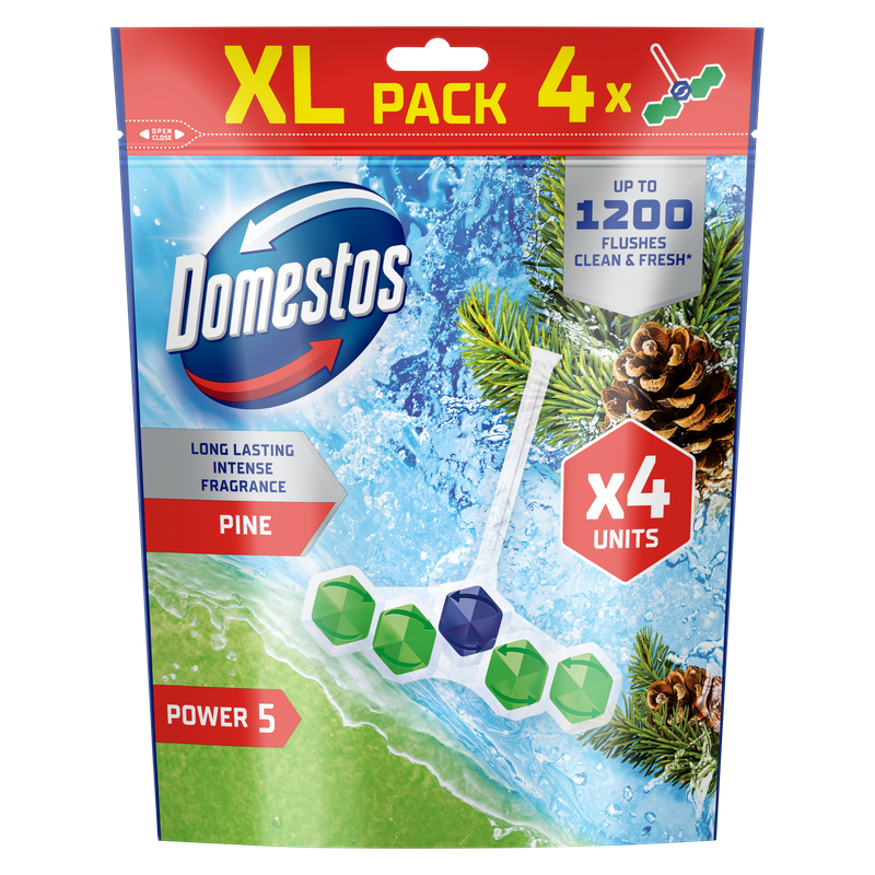 Domestos Kostka toaletowa Power 5 Pine 4x50g