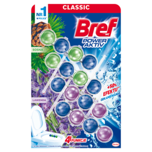 BREF Power Aktiv Sosnowy Las+Lawendowe Pole 4x50g