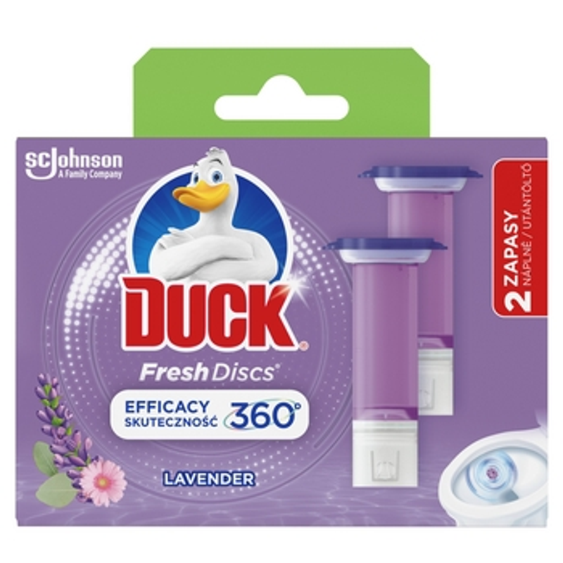 Żelowe krążki do toalet duck lavender duo zapas 2x36ml