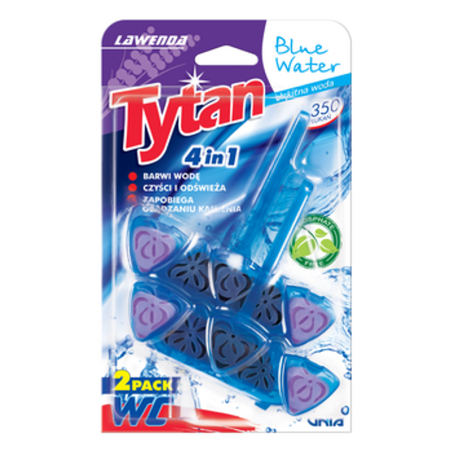 Czterofunkcyjna zawieszka barwiąca wodę Tytan Blue Water Lawendowa 2x40g