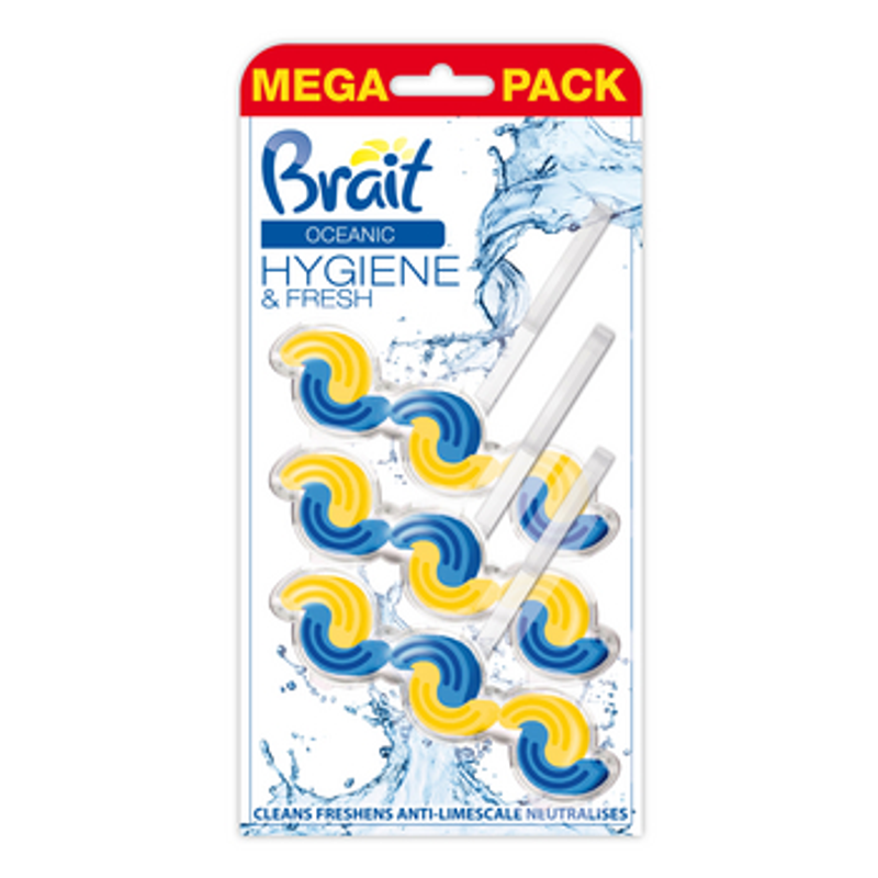 Kostka wc brait oceanic 2-fazowa 3x45g