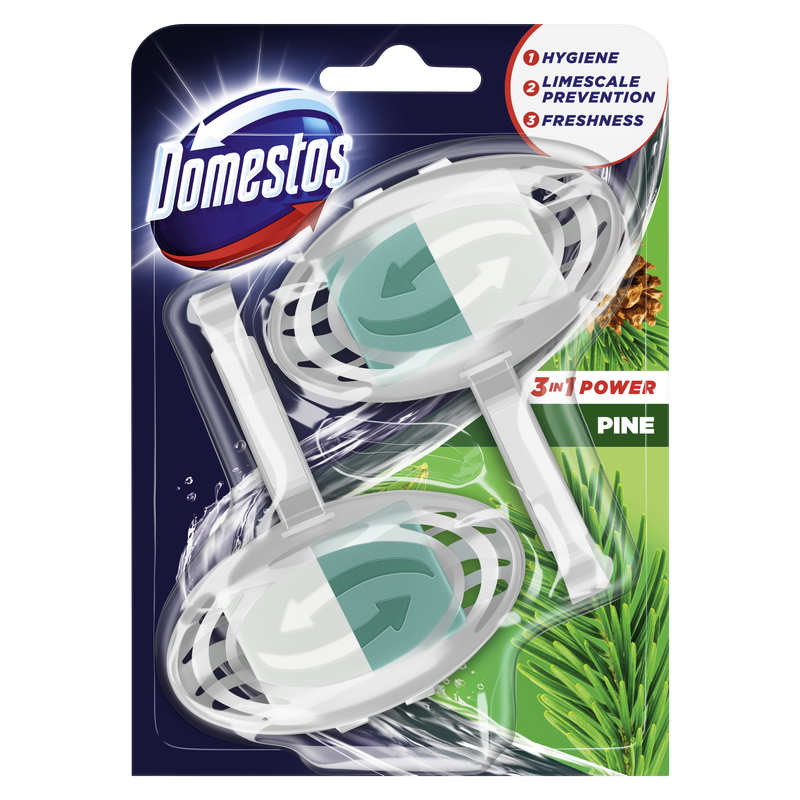 Domestos kostka toaletowa 3w1 DUO Pine 2 x 35g