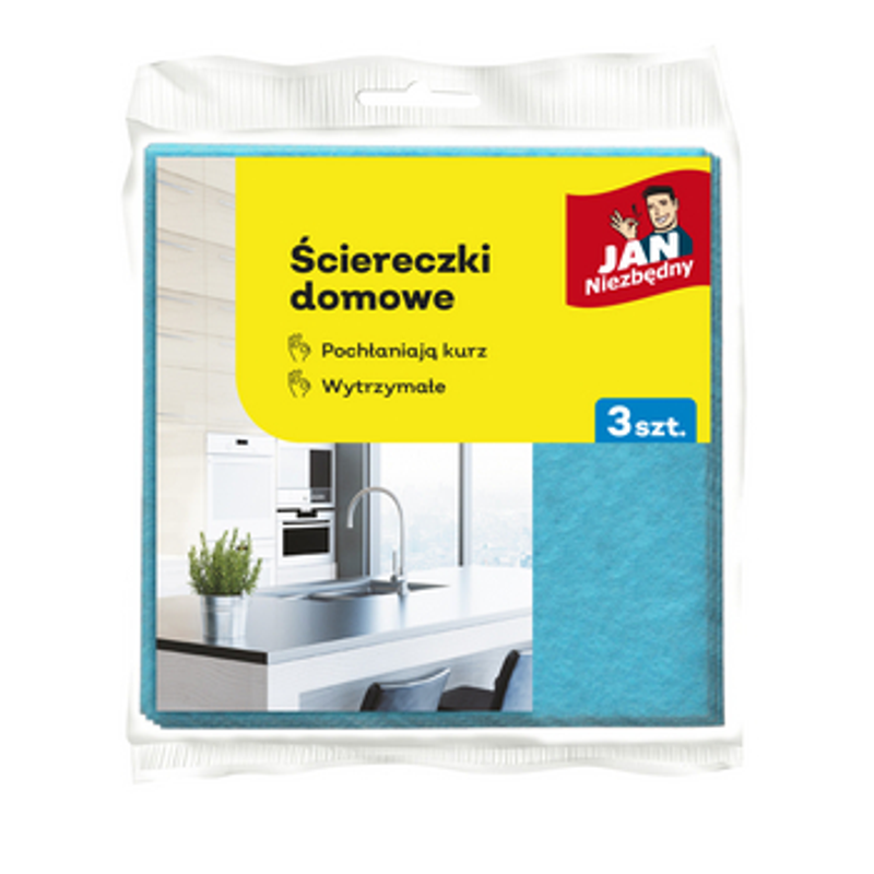 Jan Niezbędny Ściereczki domowe do kurzu 3szt