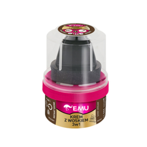 EMU Krem z woskiem do butów 3w1 (instant shine shoe wax cream) - brązowy 50ml