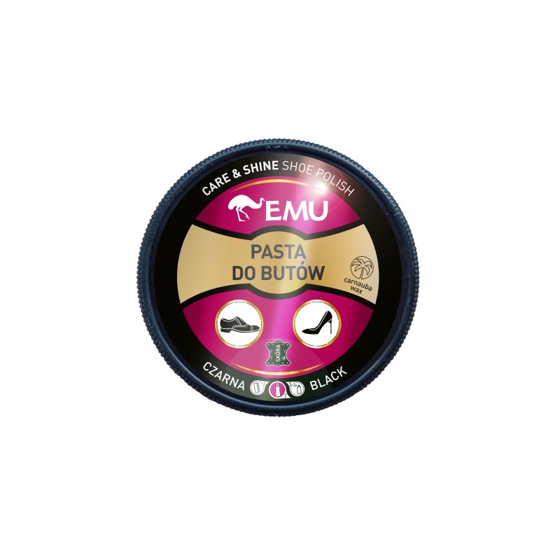 EMU Pasta do butów w puszce (care and/& shine shoe polish) - czarna 50 ml