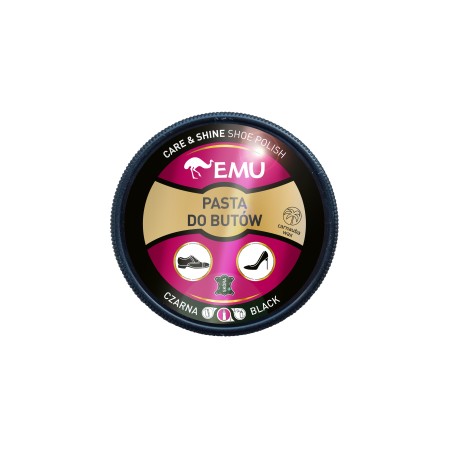 EMU Pasta do butów w puszce (care and/& shine shoe polish) - czarna 50 ml