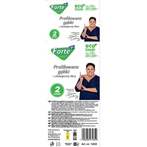 FORTE+ Profilowane gąbki z EKO fibrą 2 szt.