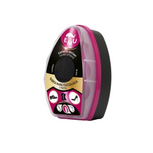 EMU Gąbka nabłyszczająca do obuwia z pastą (express instant shine sponge) - czarna 6 ml