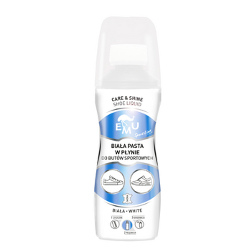 EMU Sport Line - Biała pasta w płynie do butów sportowych (whitener and renovator) - 75 ml