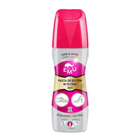 EMU Pasta do butów w płynie 2w1 (care and shine shoe liquid) - bezbarwna 75 ml