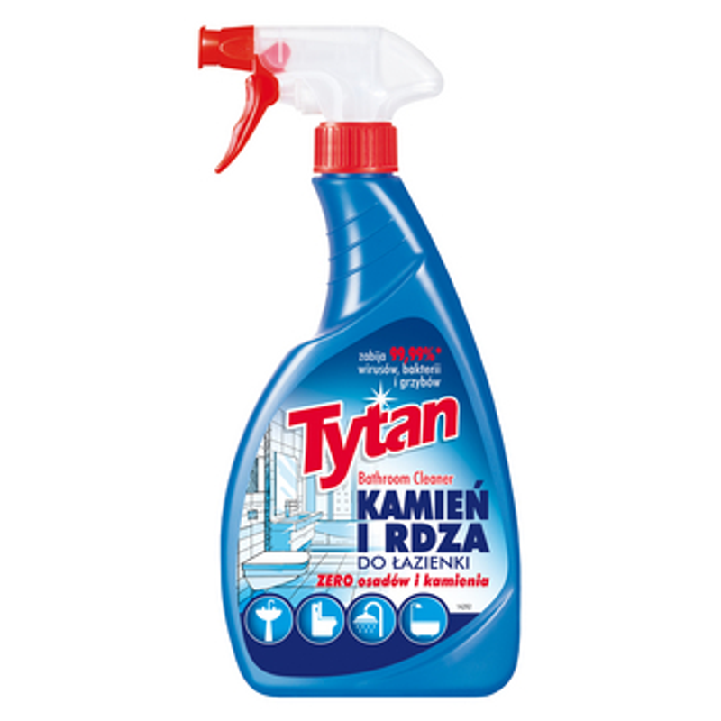 Płyn do mycia łazienki Tytan dezynfekujący kamień i rdza spray 500g