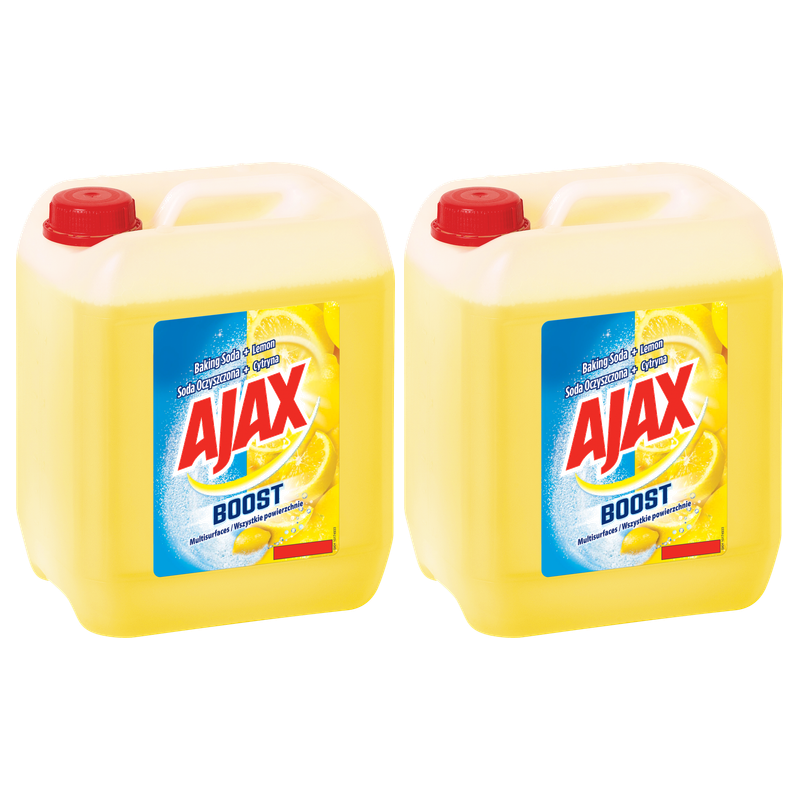 Ajax BOOST Soda oczyszczona i Cytryna Płyn uniwersalny 5 L X2