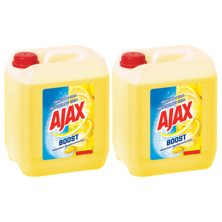 Ajax BOOST Soda oczyszczona i Cytryna Płyn uniwersalny 5 L X2