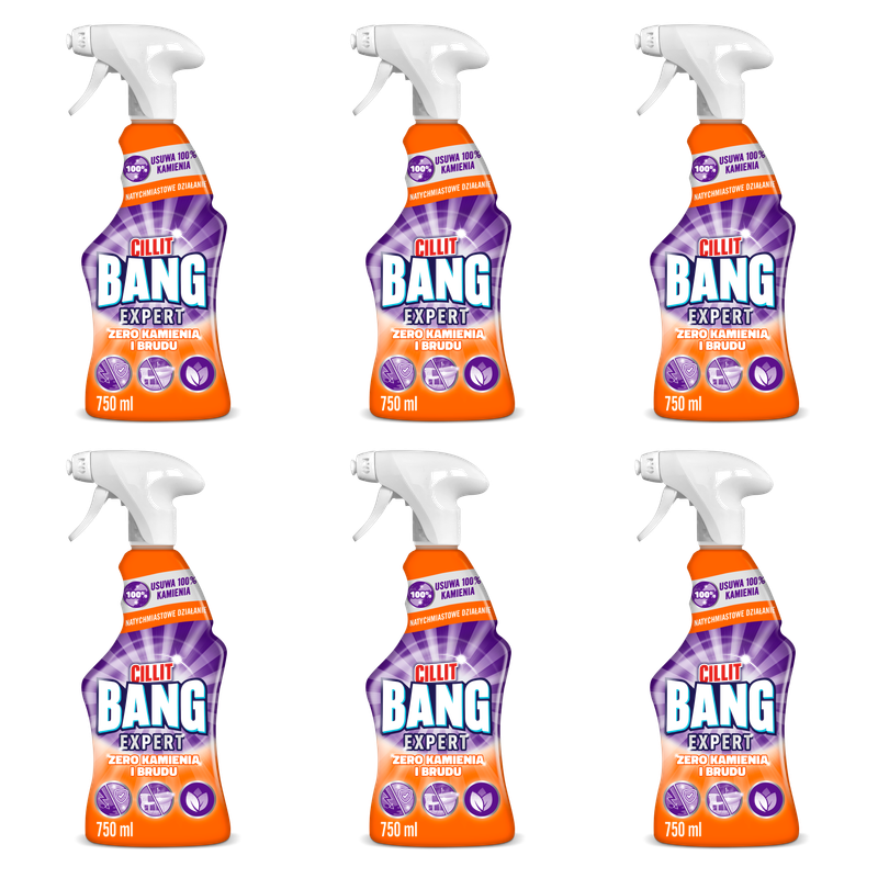 Cillit Bang Power Cleaner Zero kamienia Spray 750 ml X6