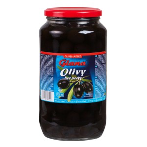 Hiszpańskie oliwki czarne bez pestki w słonej zalewie GIANA 935ml