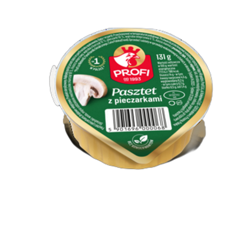 Profi Pasztet z Pieczarkami - Drobiowy Wieprzowy do Smarowania Kanapek 131g