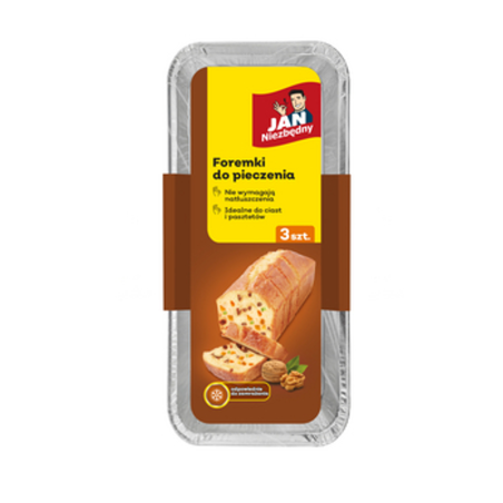 Jan Niezbędny Foremki aluminiowe keks/pasztet 3szt
