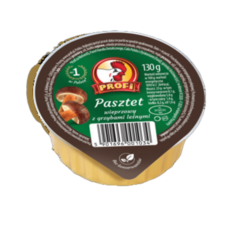 Profi Pasztet wieprzowy z grzybami leśnymi 130 g