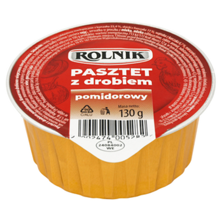 Pasztet z drobiem pomidorowy 130g Rolnik
