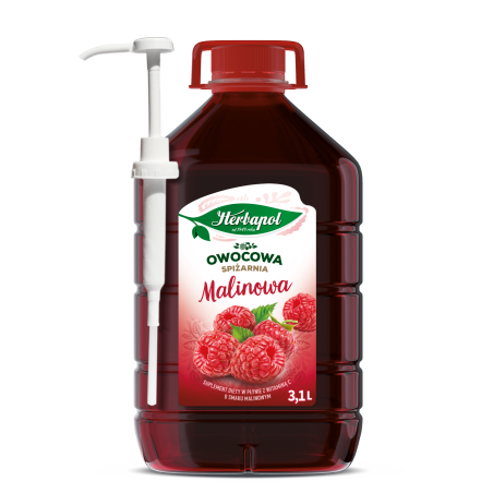 OWOCOWA SPIŻARNIA Malinowa z pompką - Herbapol 3,1 l.