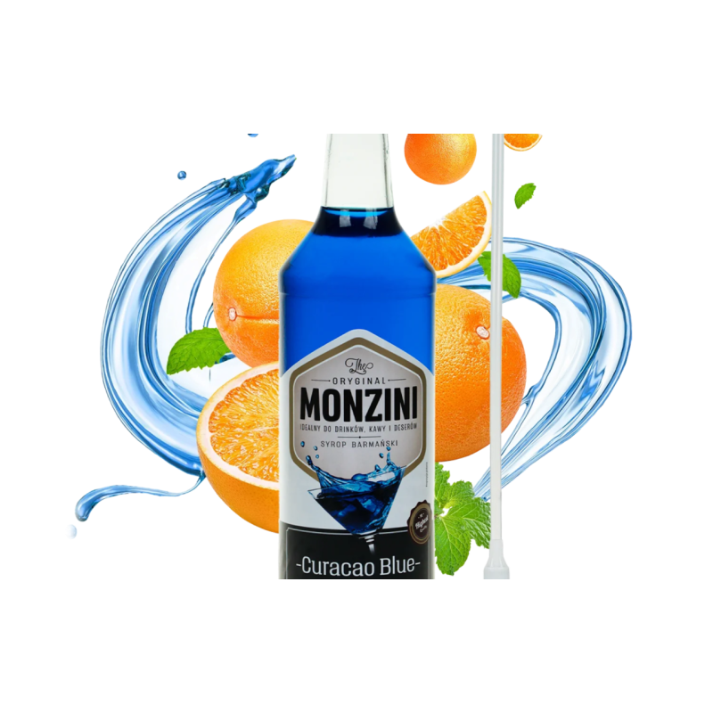 Syrop Monzini blue curacao 1L z pompką
