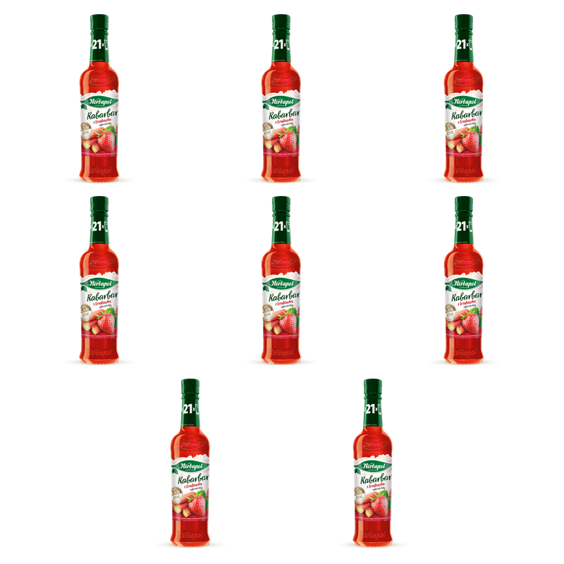 Herbapol syrop owocowy suplement diety truskawka-rabarbar z wit. D, C, B6 i cynkiem 420ml X8