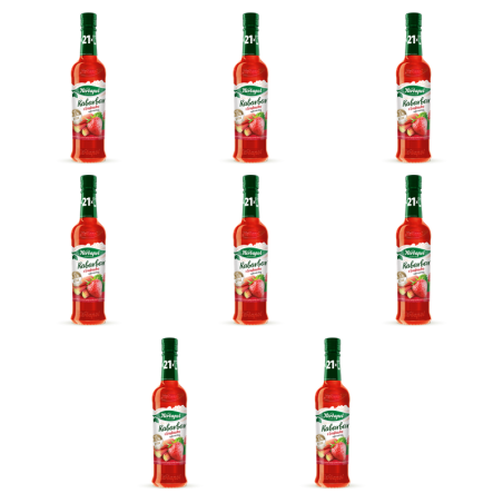 Herbapol syrop owocowy suplement diety truskawka-rabarbar z wit. D, C, B6 i cynkiem 420ml X8