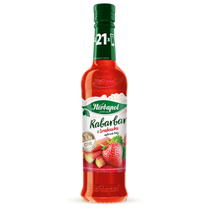 Herbapol syrop owocowy suplement diety truskawka-rabarbar z wit. D, C, B6 i cynkiem 420ml