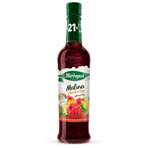 Herbapol syrop owocowy suplement diety malina z kwiatem lipy z wit. D, C, B6 i cynkiem 420 ml