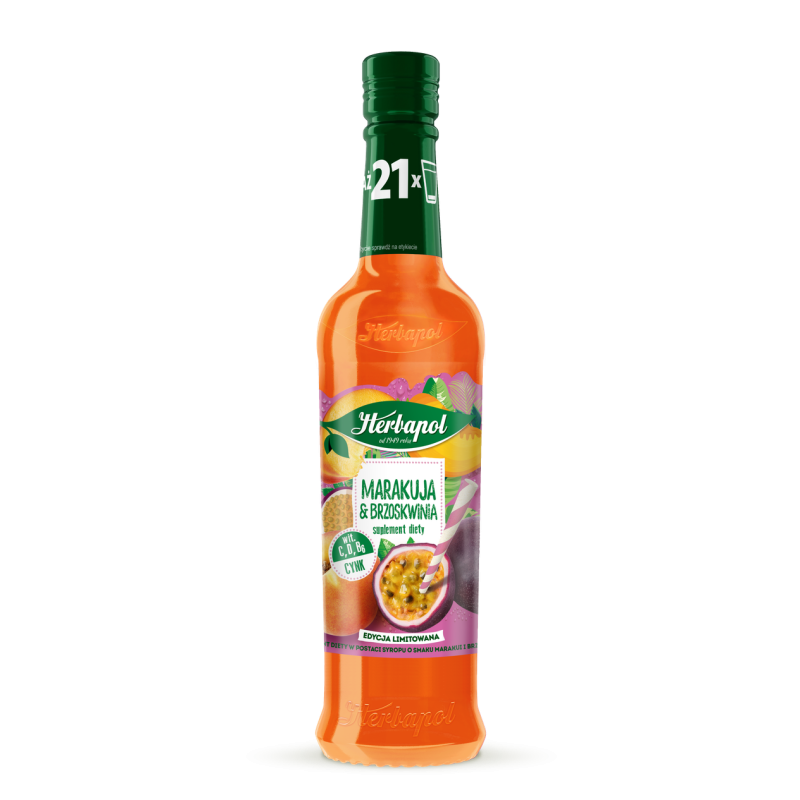 Marakuja z brzoskwinią-suplement diety Herbapol Lublin 420 ml
