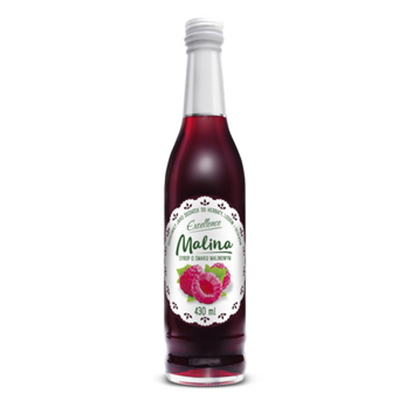 Syrop Excellence o smaku malinowym Serwetka 430 ml. suplement diety