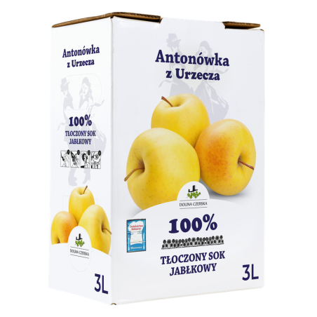 Sok NFC jabłkowy Antonówka 100% Dolina Czerska 3L