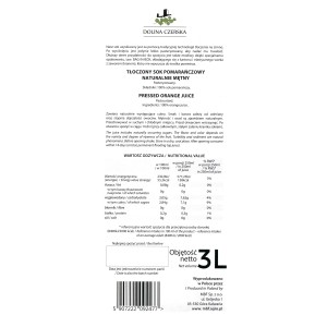 Sok NFC pomarańczowy 100% Dolina Czerska 3L