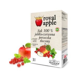 sok jabłko-czerwona porzeczka NFC Royal apple tłoczony 3l