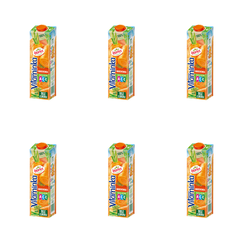 Hortex Vitaminka Marchewka Sok karton 1 l X6