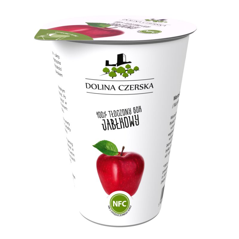 Sok NFC jabłkowy 100% Dolina Czerska Kubeczek 200ml