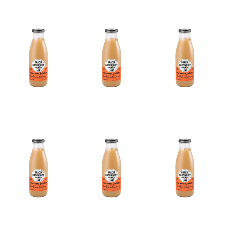 Bracia Sadownicy Sok 100% Tłoczony Naturalny Jabłkowy z Wit. C 750ml Jabłko X6