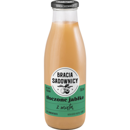 Bracia Sadownicy sok tłoczony 750 ml jabłko z miętą