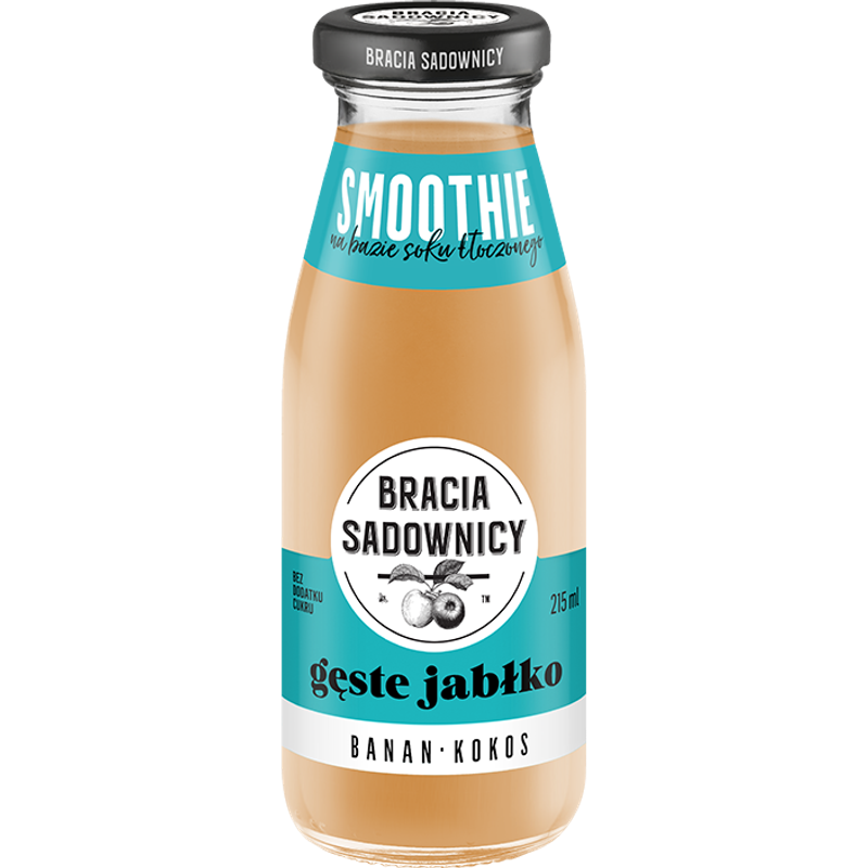 Bracia Sadownicy Gęste Jabłko Banan Kokos Smoothie Owocowe Bez Cukru 215ml