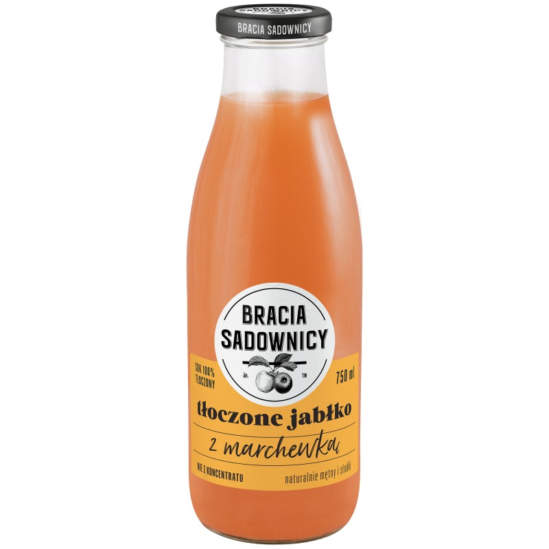 Bracia Sadownicy sok tłoczony 750 ml jabłko-marchew