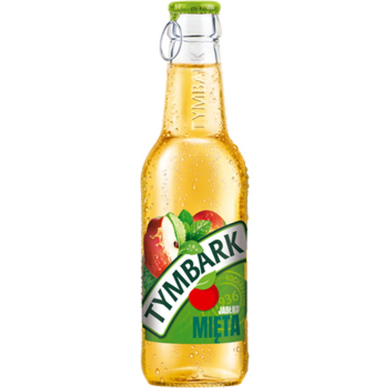 Tymbark Napój Niegazowany z Sokiem o Smaku Jabłko Mięta Butelka Szklana 250ml