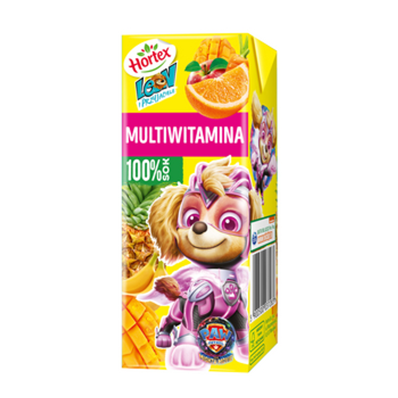 Hortex Leon i Przyjaciele Sok 100% multiwitamina karton 200 ml