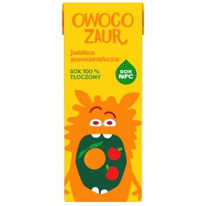OWOCOZAUR sok jabłko pomarańcza NFC 200 ml