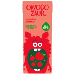 OWOCOZAUR sok jabłkowy NFC 200 ml